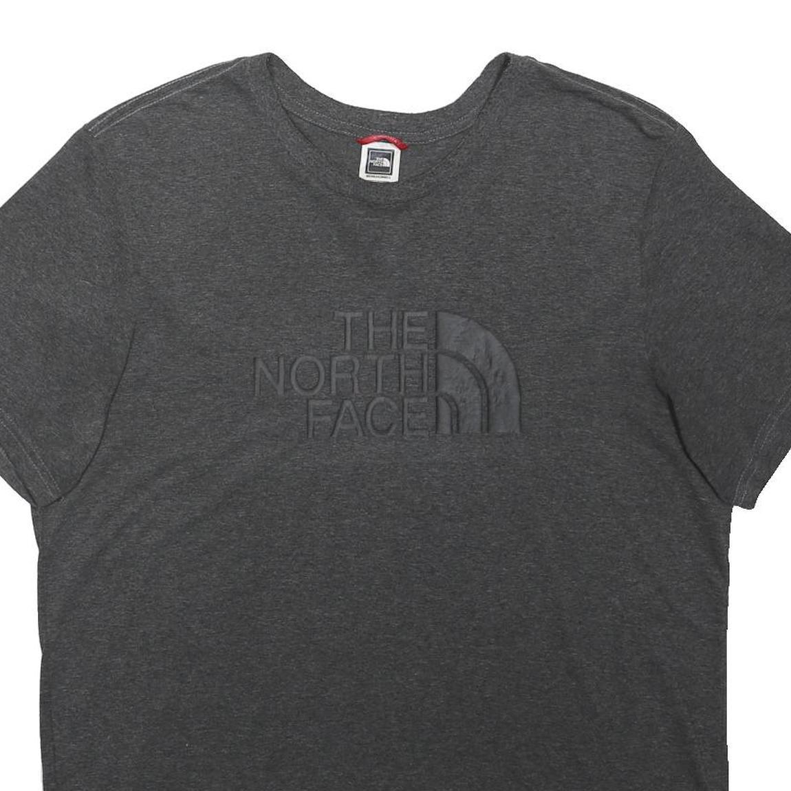THE NORTH FACE Mens Grey L Short Sleeve Crew Neck T-Shirt Cotton Blend Logo