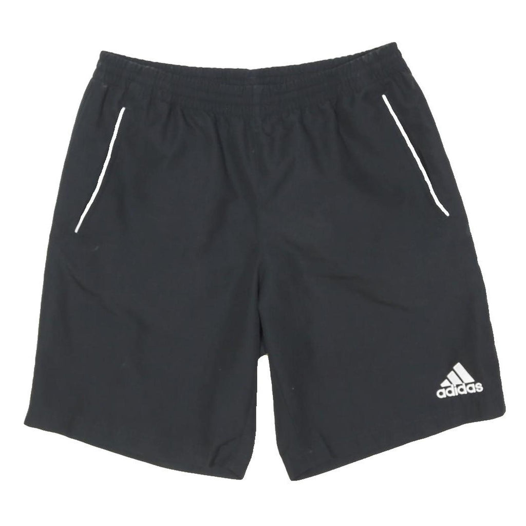 ADIDAS Mens Black Sports Casual Shorts M W30 Athletic Logo Polyester Blend