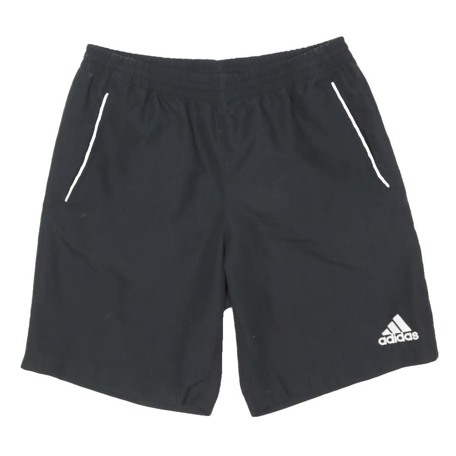 ADIDAS Mens Black Sports Casual Shorts M W30 Athletic Logo Polyester Blend