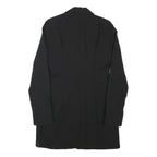 ZARA Womens Black Tailored Jacket S Polyester Blend Button Plain Long Sleeve