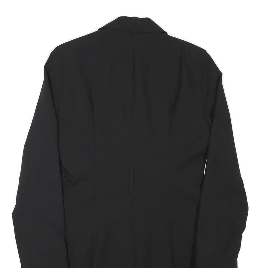 ZARA Womens Black Tailored Jacket S Polyester Blend Button Plain Long Sleeve