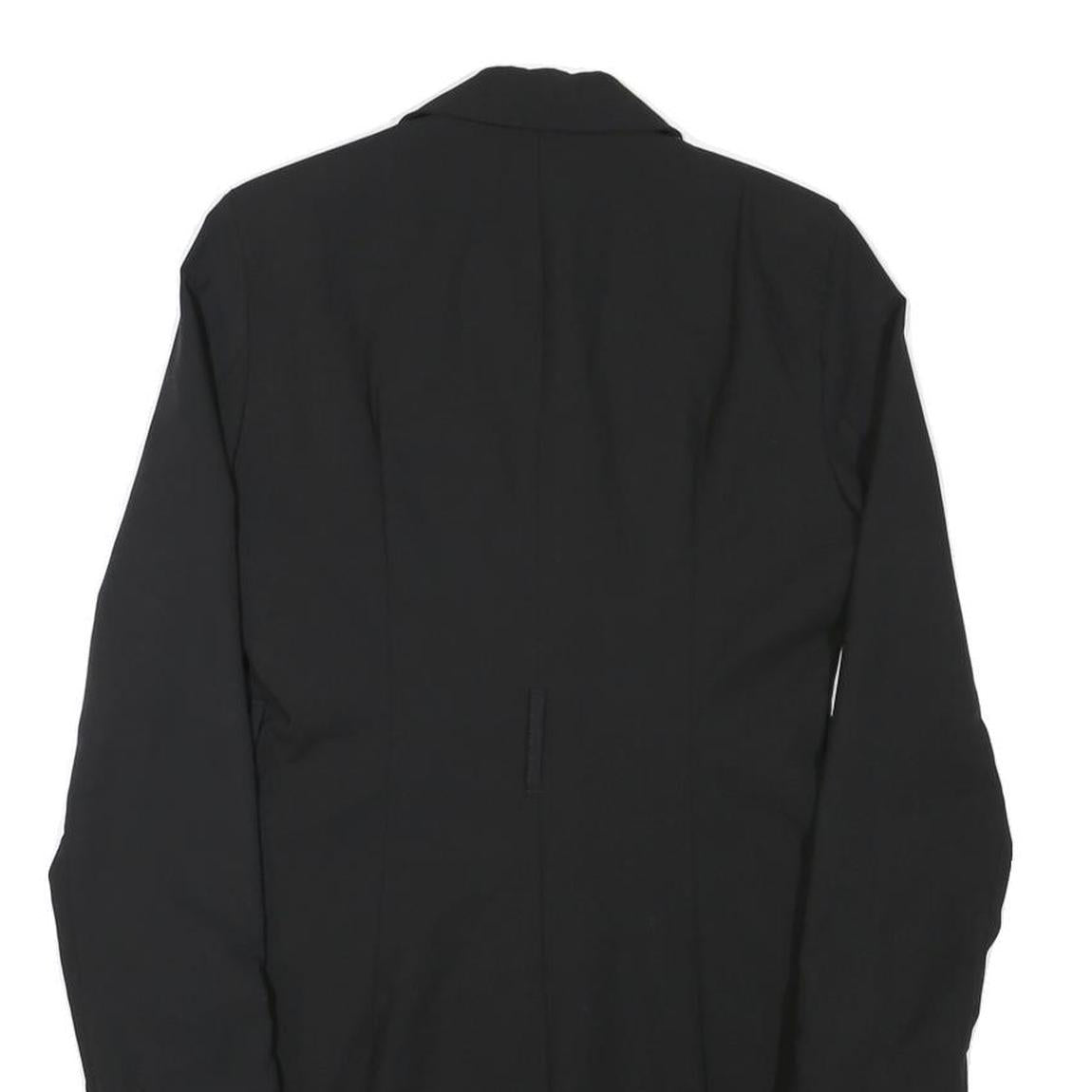 ZARA Womens Black Tailored Jacket S Polyester Blend Button Plain Long Sleeve