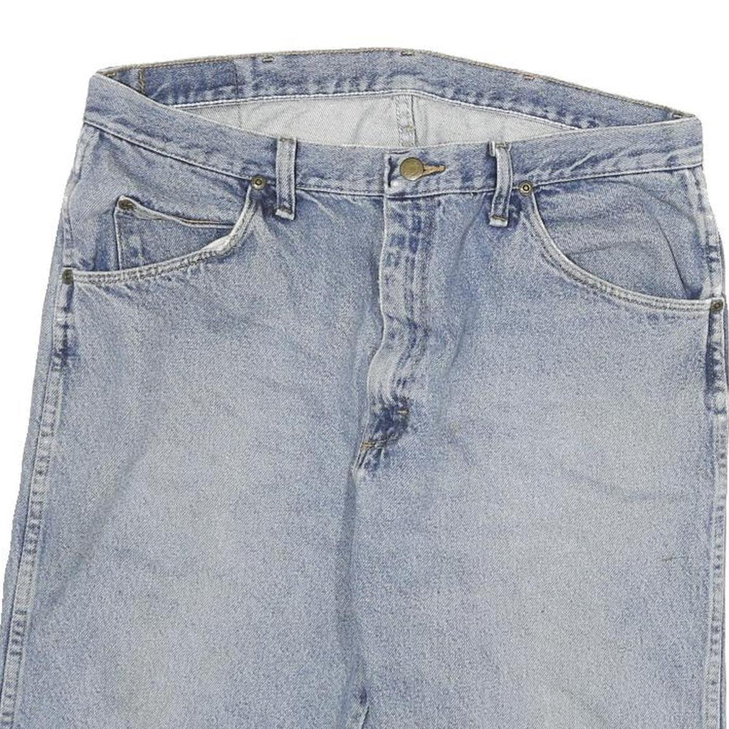 WRANGLER Mens Denim Blue Cotton Blend Casual Shorts XL W34 Relaxed Fit