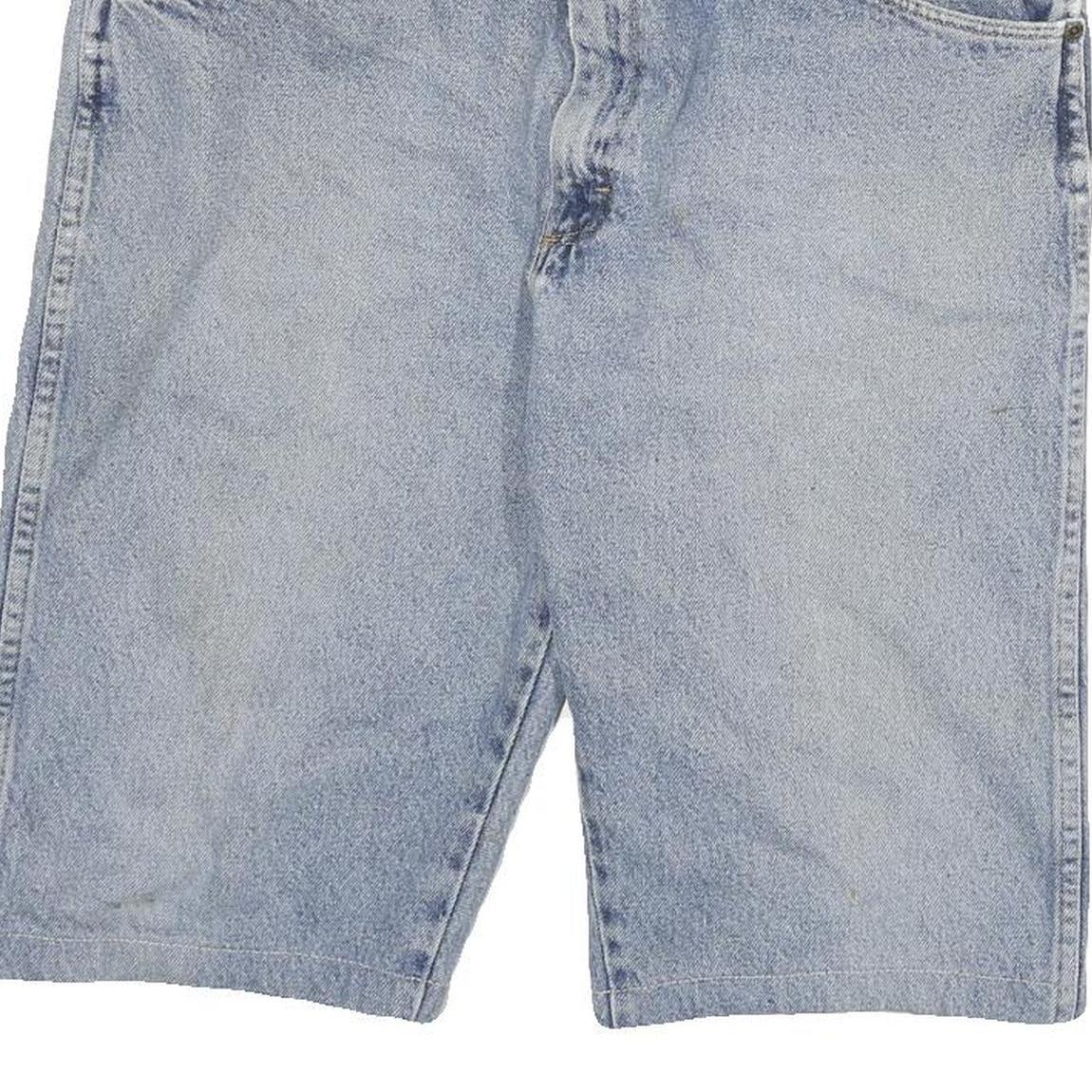 WRANGLER Mens Denim Blue Cotton Blend Casual Shorts XL W34 Relaxed Fit