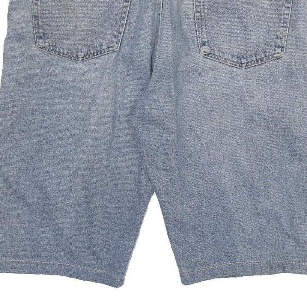 WRANGLER Mens Denim Blue Cotton Blend Casual Shorts XL W34 Relaxed Fit