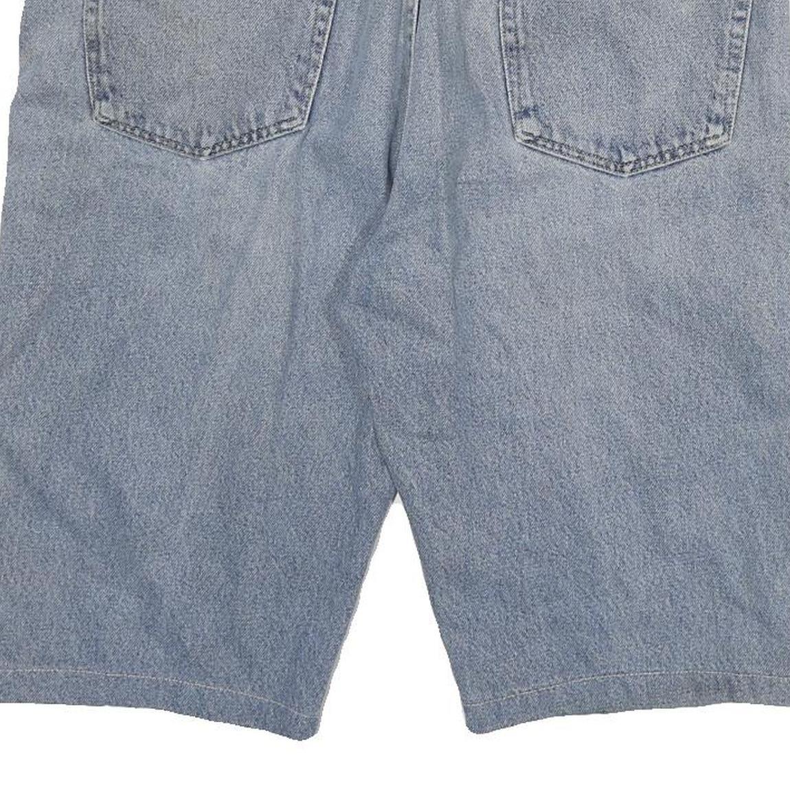 WRANGLER Mens Denim Blue Cotton Blend Casual Shorts XL W34 Relaxed Fit