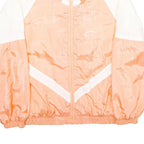 SPEEDWAY Womens Peach & White Colourblock Zip Up Nylon Jacket S Casual Outerwear