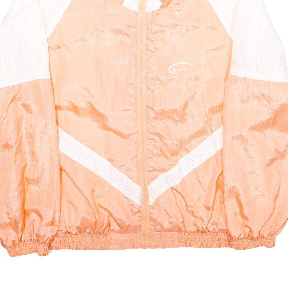 SPEEDWAY Womens Peach & White Colourblock Zip Up Nylon Jacket S Casual Outerwear