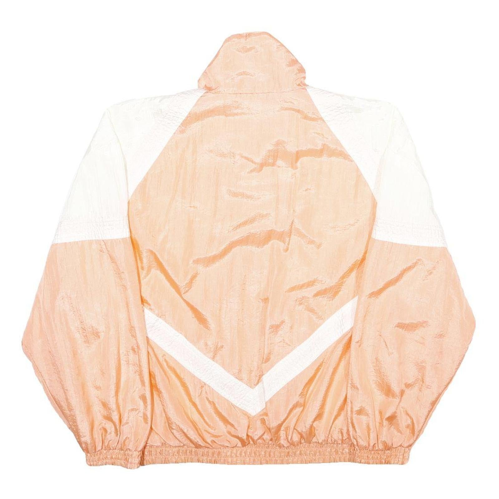 SPEEDWAY Womens Peach & White Colourblock Zip Up Nylon Jacket S Casual Outerwear