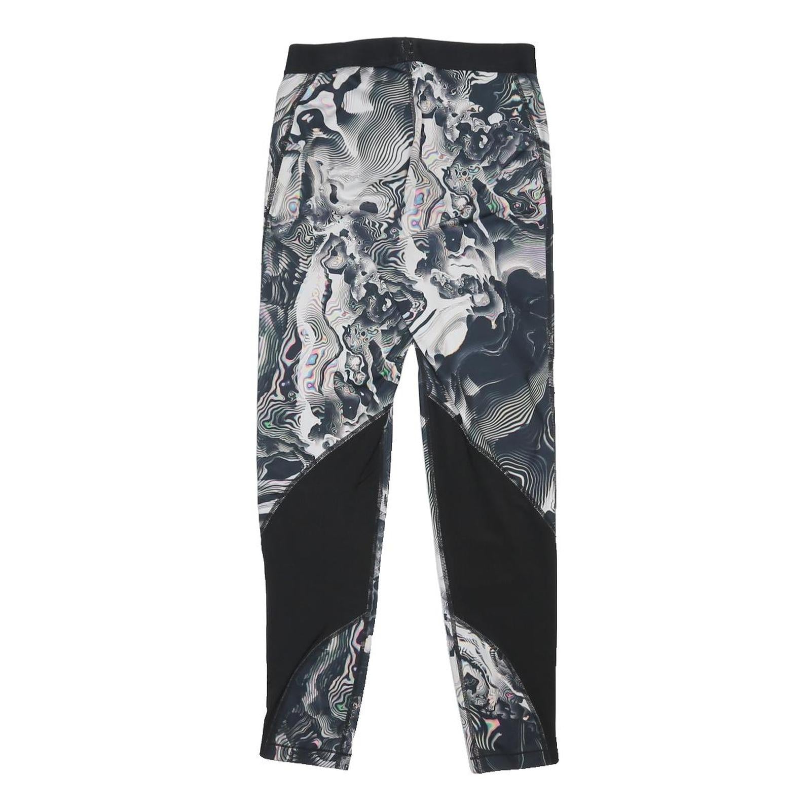 NIKE Womens Joggers Black & Grey M W23 L27 Marble Print Slim Tapered Fit