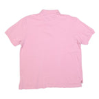 CHAPS Mens Pink Short Sleeve Plain Polo Shirt L Cotton Blend Stretch