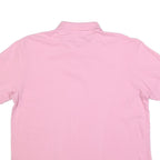 CHAPS Mens Pink Short Sleeve Plain Polo Shirt L Cotton Blend Stretch