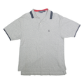 NAUTICA Mens Grey Short Sleeve Plain Polo Shirt S Cotton Casual Basic