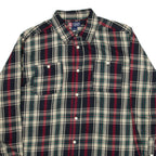 CHAPS Mens Shirt Black Check Long Sleeve XL