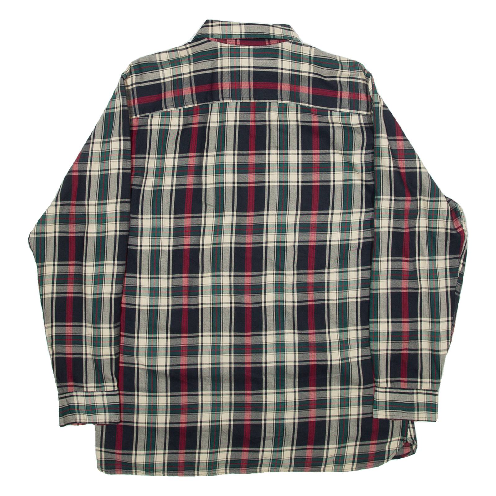 CHAPS Mens Shirt Black Check Long Sleeve XL