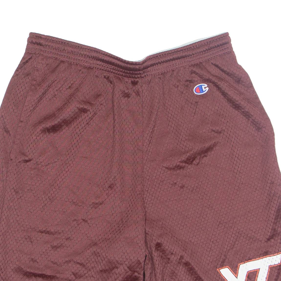 CHAMPION Virginia Tech USA Mens Sports Shorts Maroon Relaxed M W28