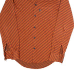 JDC Mens Orange Check Cotton Blend Shirt M Long Sleeve Button Front
