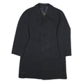 STRELLSON Mens Black Classic Cotton Blend Jacket XL Button Fastening Plain