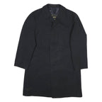 STRELLSON Mens Black Classic Cotton Blend Jacket XL Button Fastening Plain