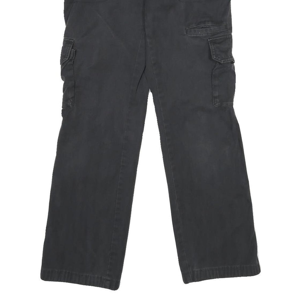 DICKIES Womens Relaxed Black Cargo Trousers Size W30 L30 Casual Workwear Zip