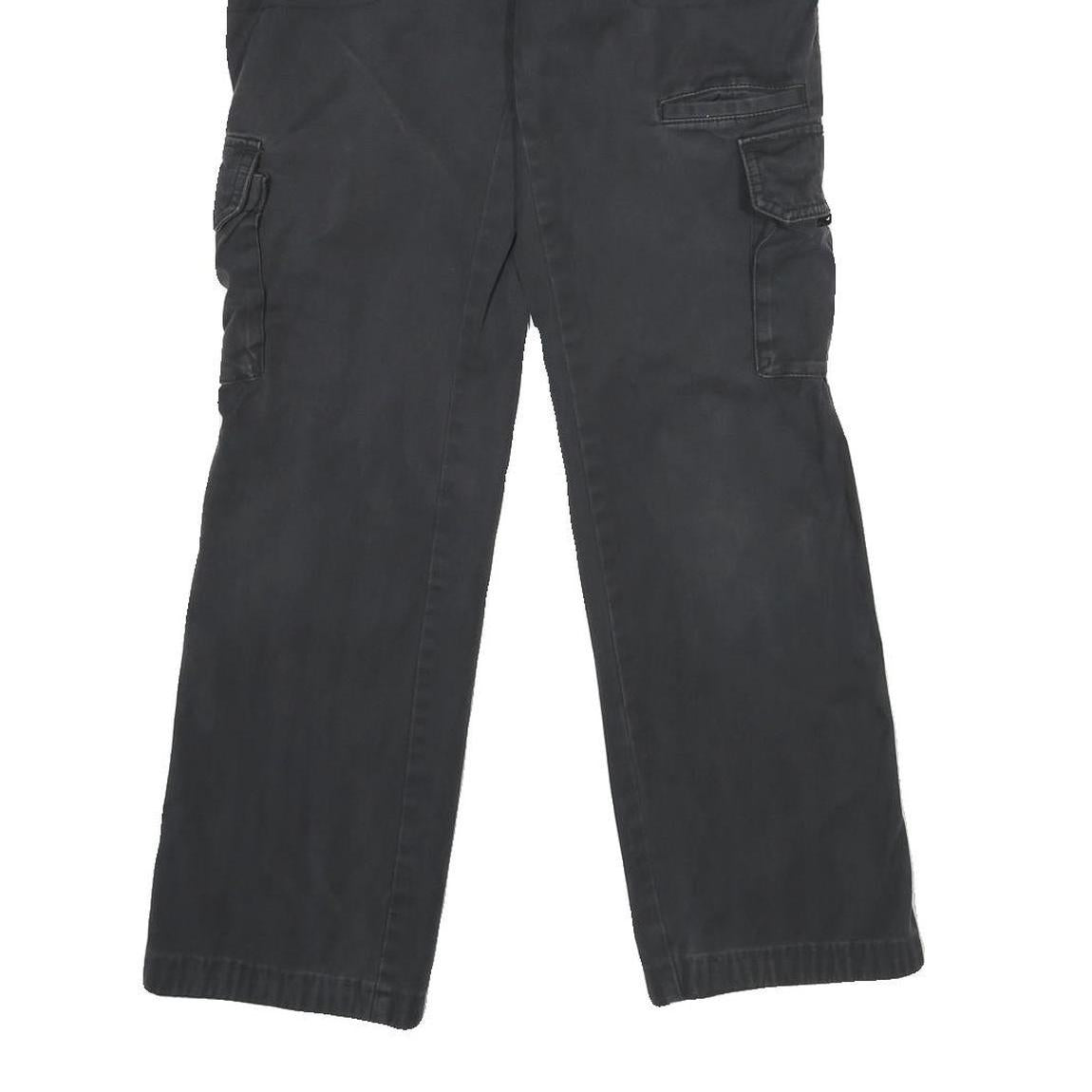 DICKIES Womens Relaxed Black Cargo Trousers Size W30 L30 Casual Workwear Zip