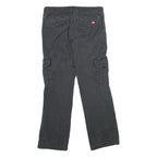 DICKIES Womens Relaxed Black Cargo Trousers Size W30 L30 Casual Workwear Zip