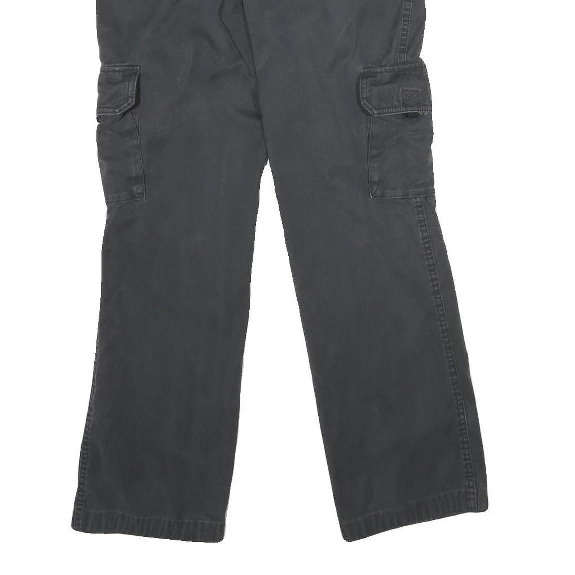 DICKIES Womens Relaxed Black Cargo Trousers Size W30 L30 Casual Workwear Zip