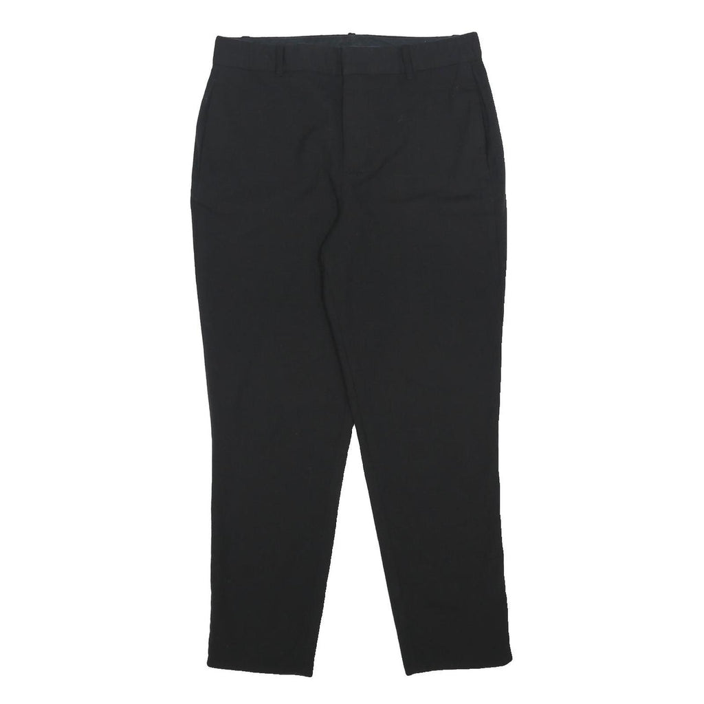 POLO RALPH LAUREN Womens Black Regular Leg Woven Trousers W31 L27 Classic Zip