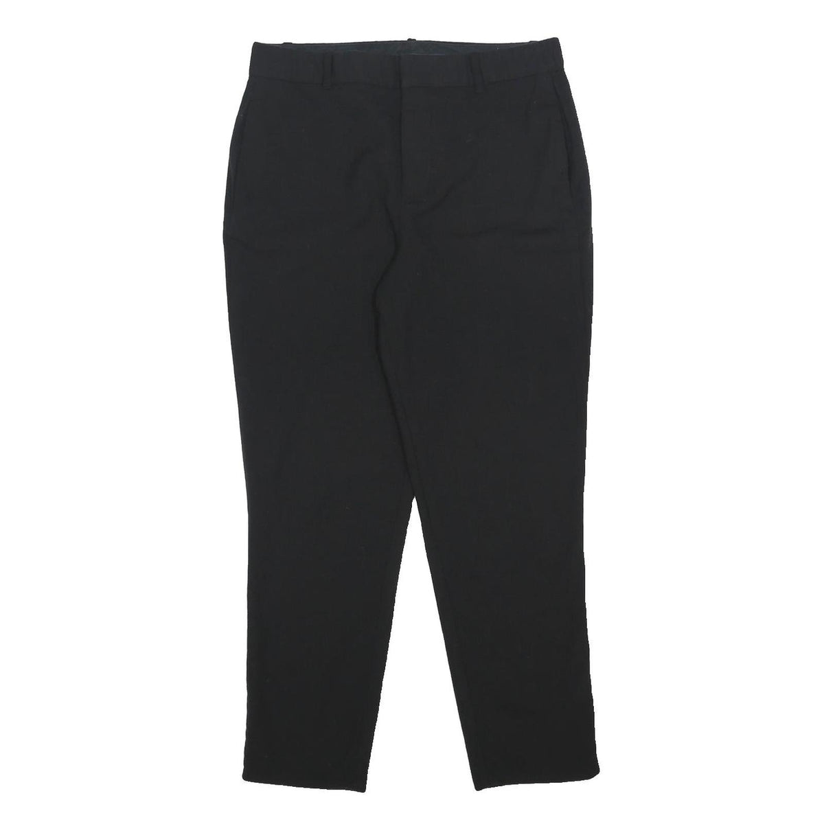 POLO RALPH LAUREN Womens Black Regular Leg Woven Trousers W31 L27 Classic Zip