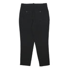 POLO RALPH LAUREN Womens Black Regular Leg Woven Trousers W31 L27 Classic Zip