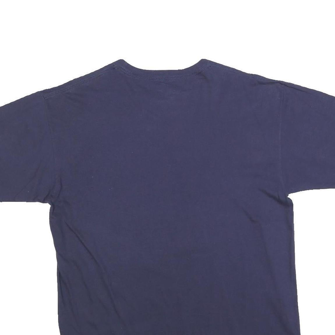 HARD ROCK CAFE Mens Blue San Francisco Cotton Blend T-Shirt L Short Sleeve Crew