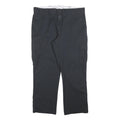 DICKIES Mens Cotton Blend Black Regular Straight Trousers W38 L30 Workwear