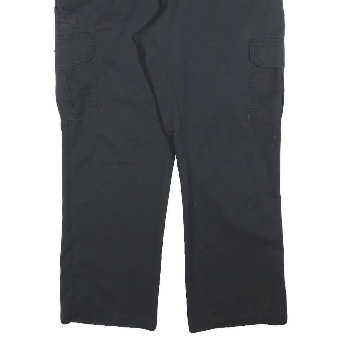 DICKIES Mens Cotton Blend Black Regular Straight Trousers W38 L30 Workwear