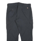 DICKIES Mens Cotton Blend Black Regular Straight Trousers W38 L30 Workwear