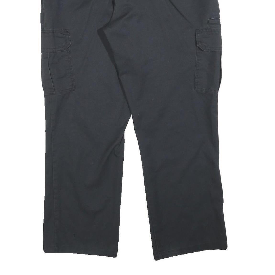 DICKIES Mens Cotton Blend Black Regular Straight Trousers W38 L30 Workwear