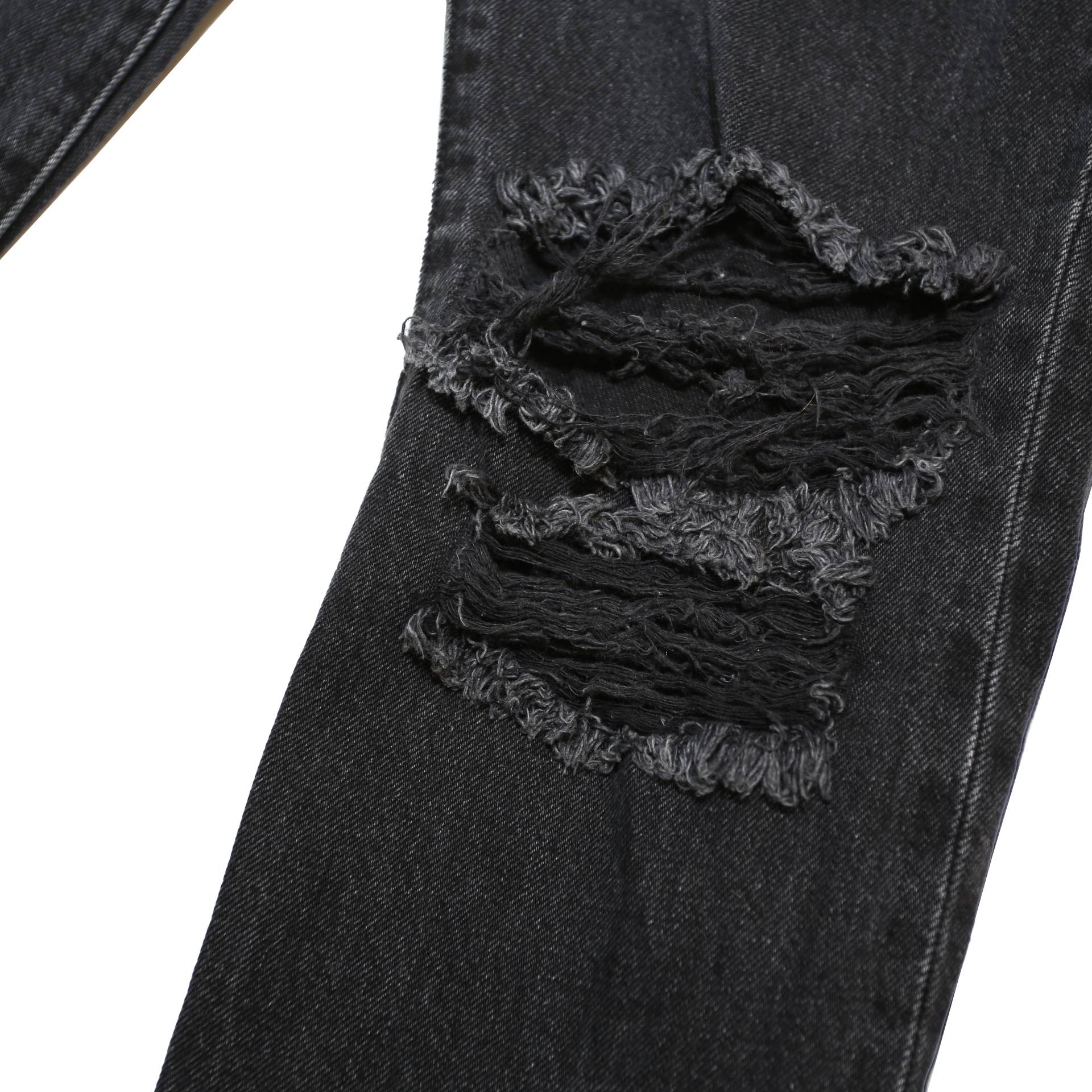 LEVI'S 501 Womens Jeans Black Regular Straight Denim Medium W24 L30 Classic