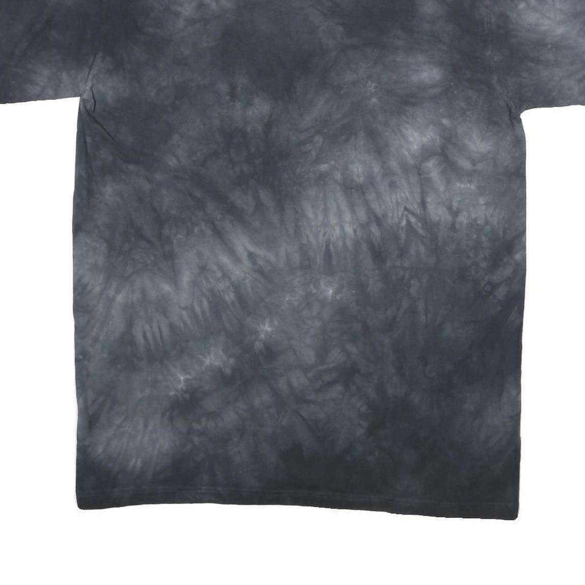 THE MOUNTAIN Mens Black Tie Dye Eagle Motorcycle T-Shirt L Short Sleeve Crew