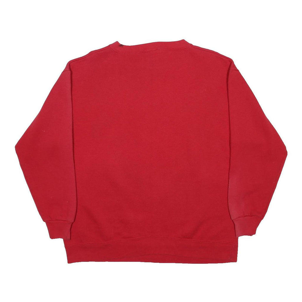 MICKEY UNLIMITED Womens Red Sweatshirt Crew Neck S Cotton Blend Pullover