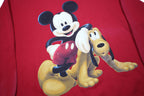 MICKEY UNLIMITED Womens Red Sweatshirt Crew Neck S Cotton Blend Pullover