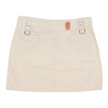 FREE PEOPLE Womens Beige Cotton Blend Mini Skirt Casual Everyday Wear M