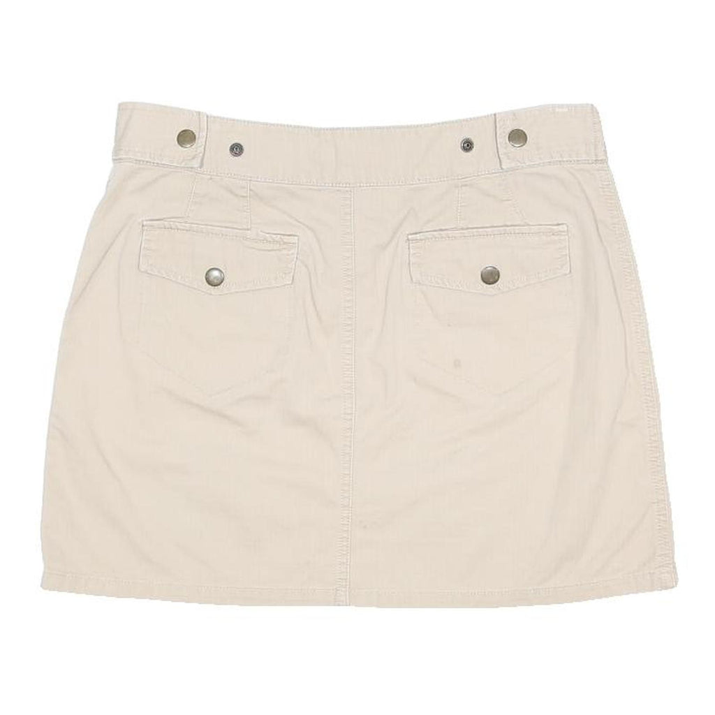 FREE PEOPLE Womens Beige Cotton Blend Mini Skirt Casual Everyday Wear M