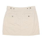 FREE PEOPLE Womens Beige Cotton Blend Mini Skirt Casual Everyday Wear M