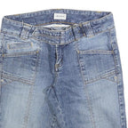 MOTO Womens Denim Blue Casual Shorts S W28 Classic Fit Lightweight Cotton Blend