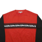 MCQ ALEXANDER MCQUEEN Mens Red & Black Patterned Jumper Crew Neck Basic Knit L
