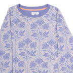 WHITE STUFF Night Owl Floral Womens Sweatshirt Blue Crew Neck S