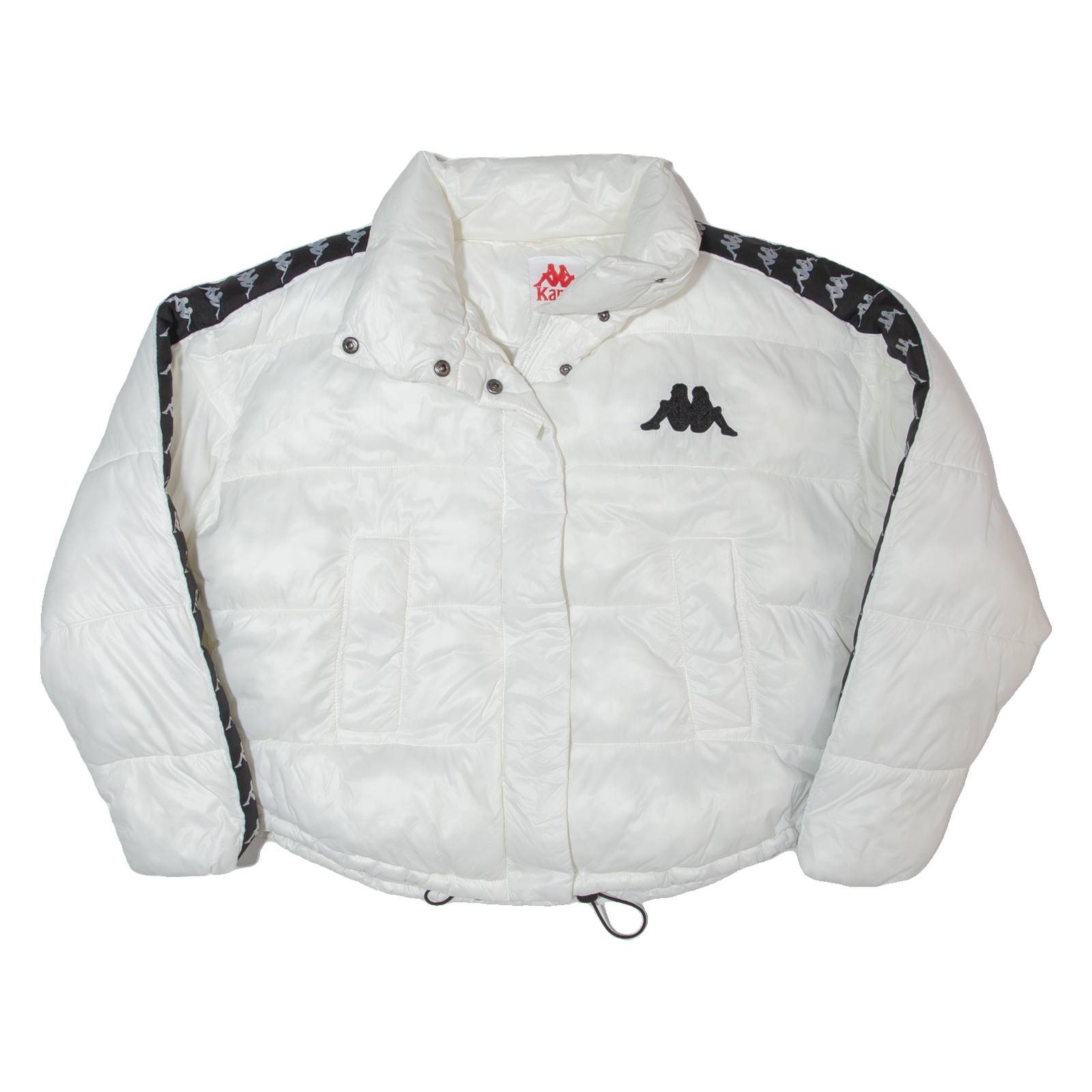 KAPPA Oversized Cropped Womens Puffer Coat White XS