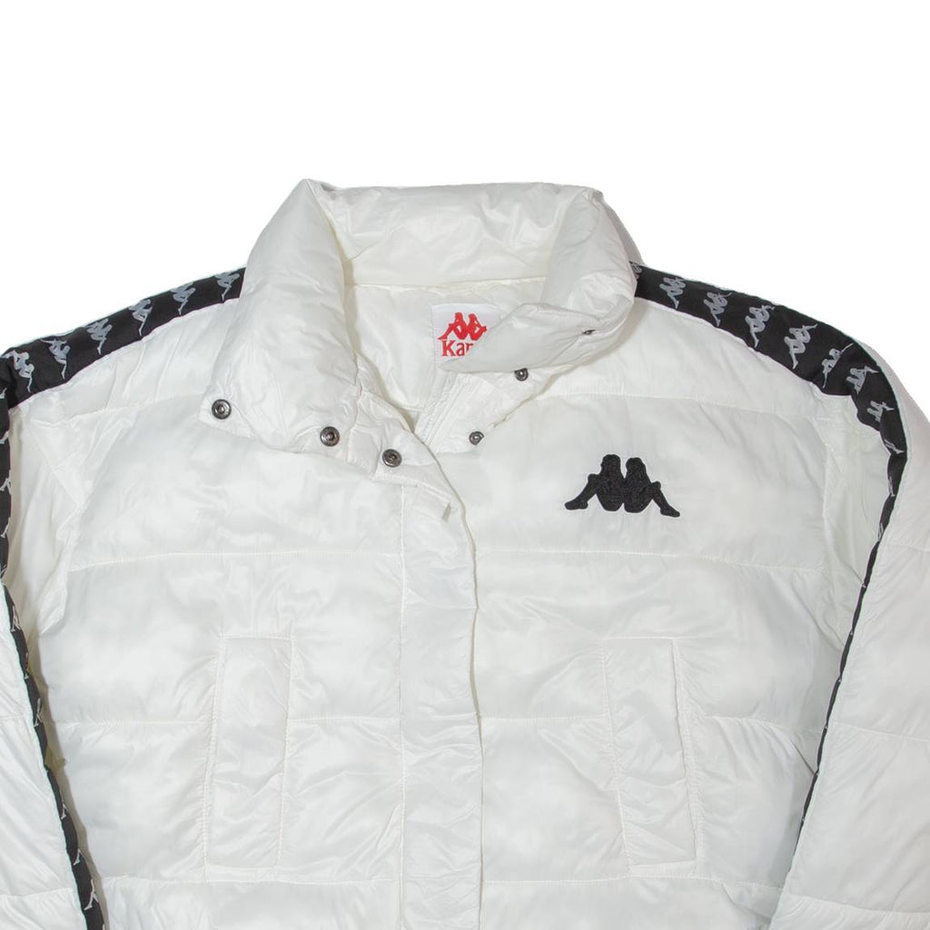 KAPPA Oversized Cropped Womens Puffer Coat White XS