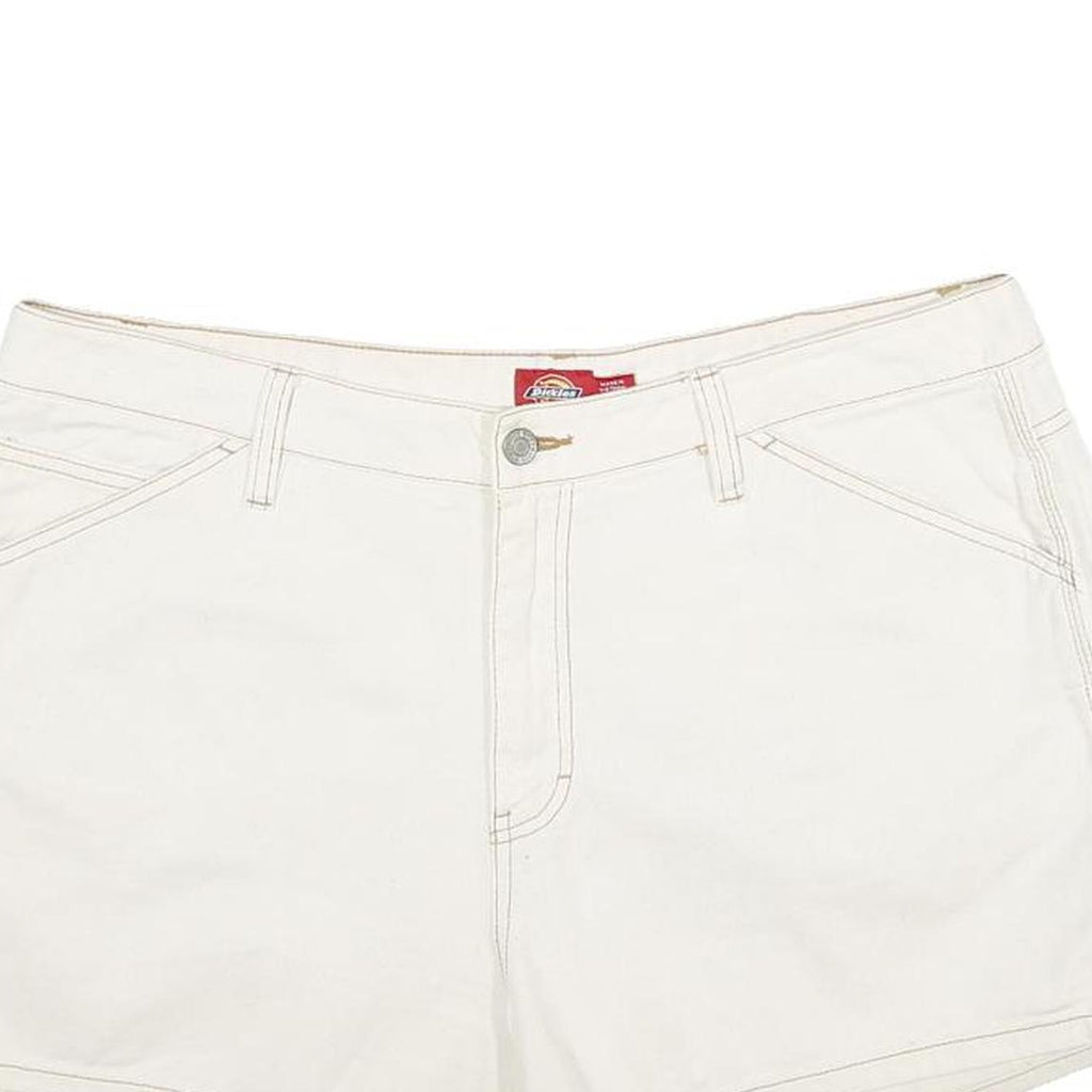 DICKIES Womens Shorts White Casual Cotton XL W36 Workwear Utility