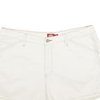 DICKIES Womens Shorts White Casual Cotton XL W36 Workwear Utility