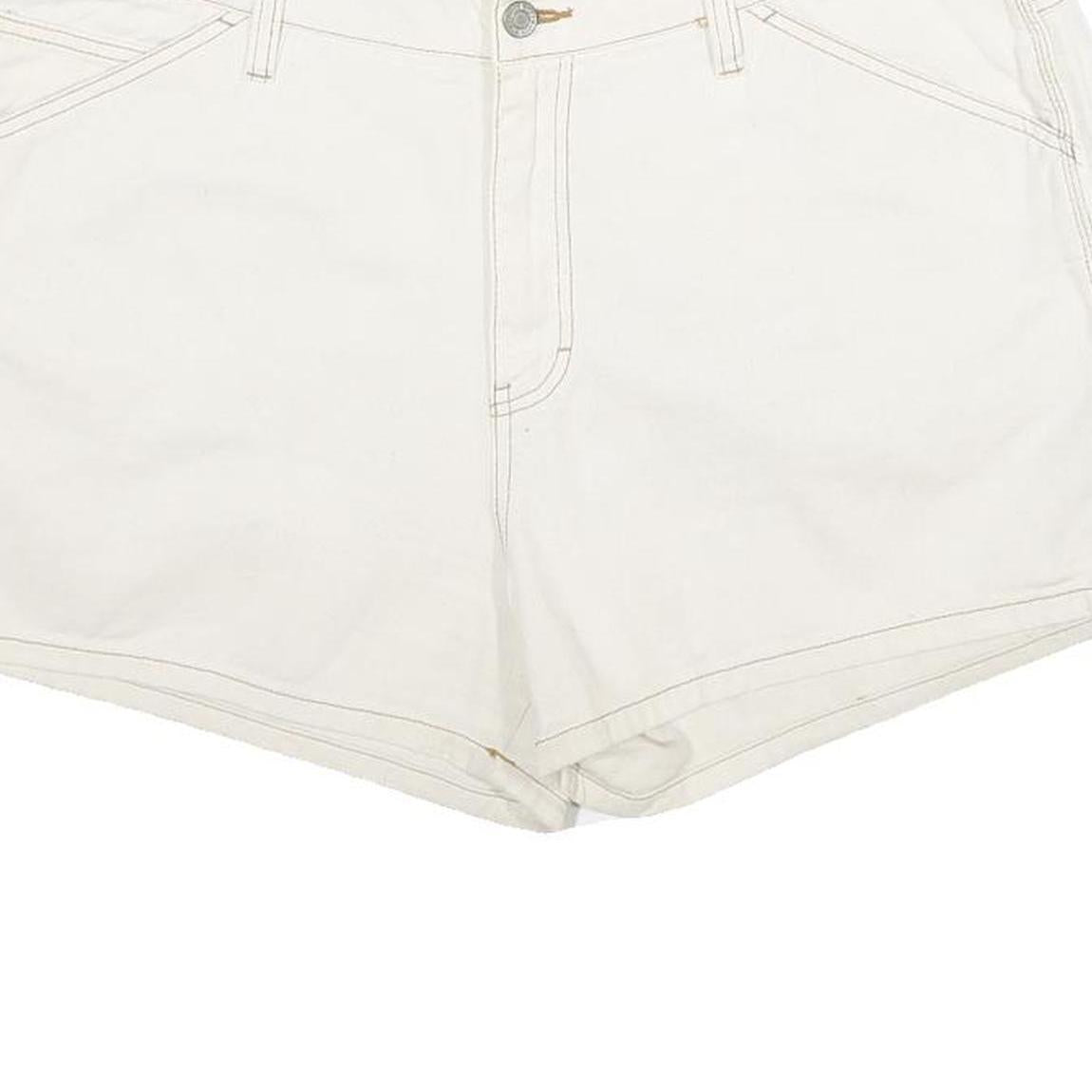 DICKIES Womens Shorts White Casual Cotton XL W36 Workwear Utility